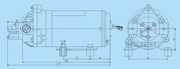 DP diaphragm pump Dimension